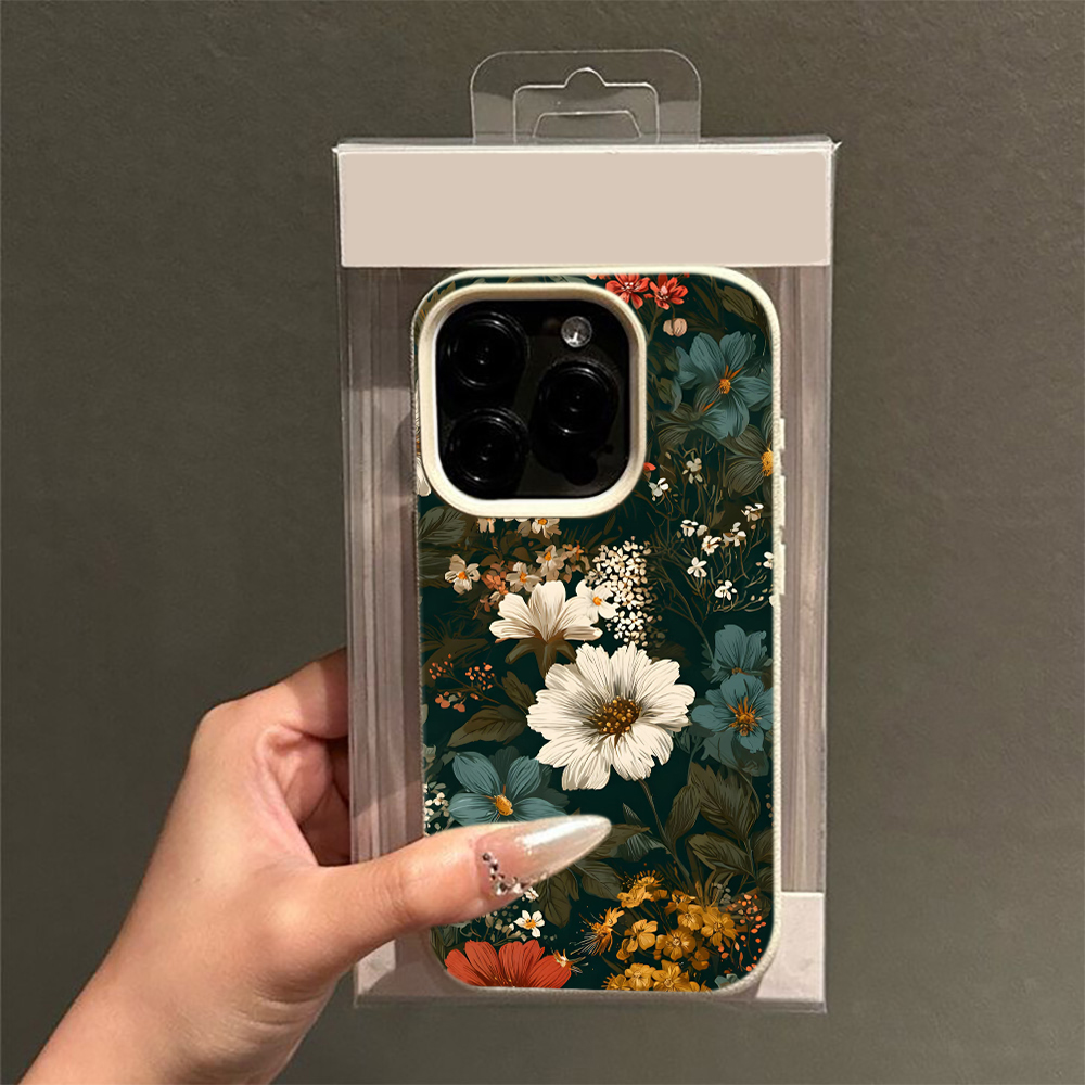Vintage Floral Pattern Soft Case - Vintage Floral Dark Pattern Vintage Phone