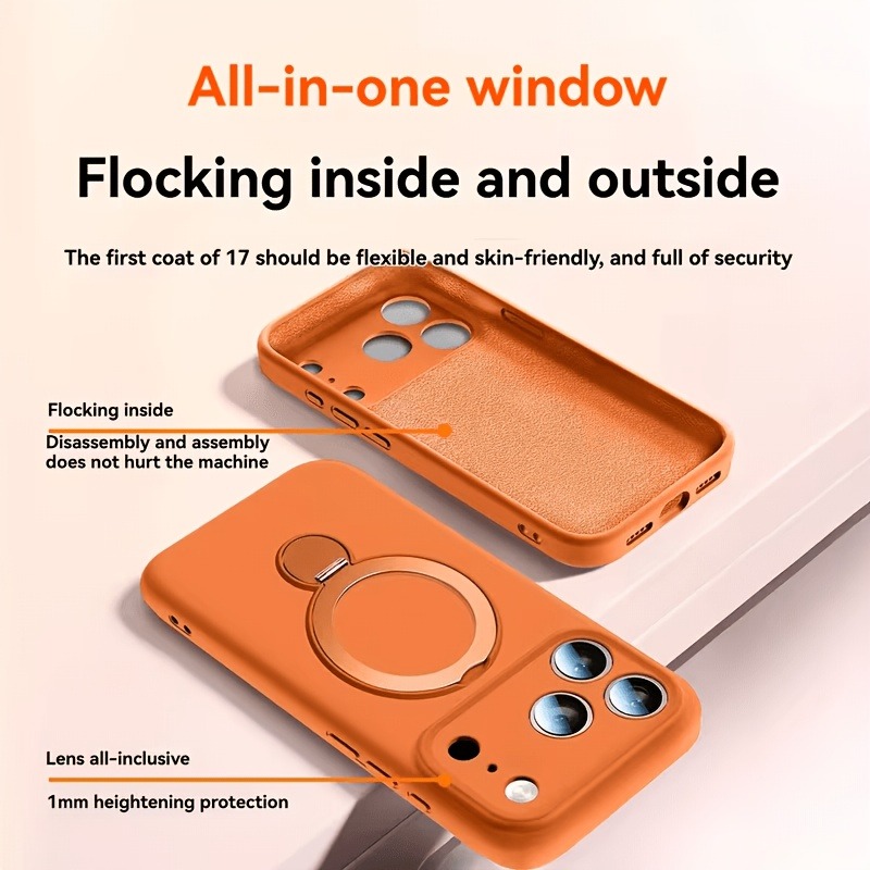 360 Magnetic Stand Liquid Sili - Liquid Silicone Magnetic Phone Case recension och pris