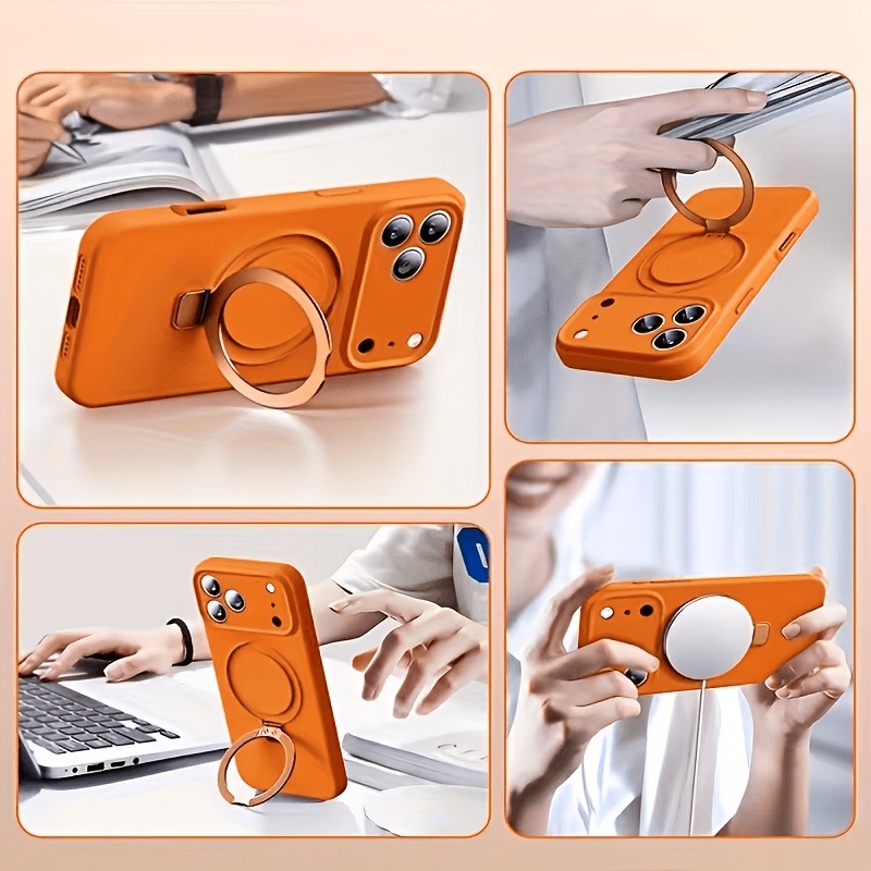 360 Magnetic Stand Liquid Sili - Liquid Silicone Magnetic Phone Case recension och pris