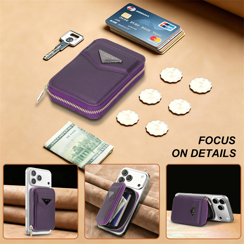 Zipper Wallet Card Holder Case - Leather Wallet Card Holder Phone Cover recension och pris