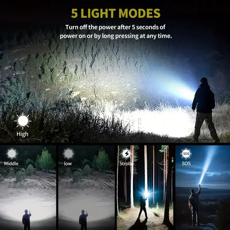 Bright Zoomable Flashlight w/  - Power Banks recension och pris