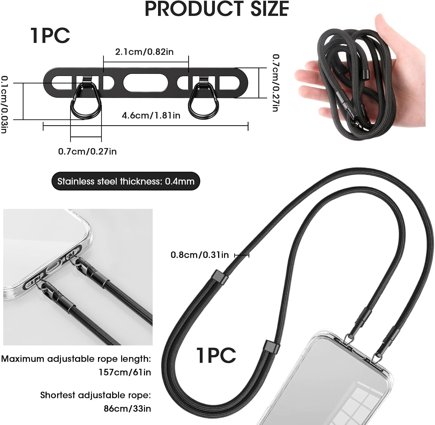 Cell Phone Lanyard, Upgraded D - Crossbody Lanyard Neck Strap Case recension och pris