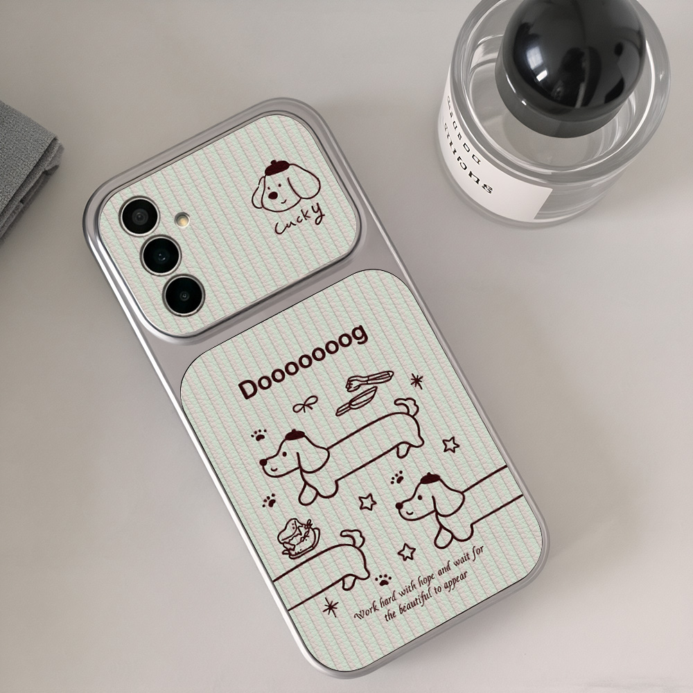 Cartoon Dachshund Phone Case F - Cute Cartoon Wrist Strap Silicone Case recension och pris