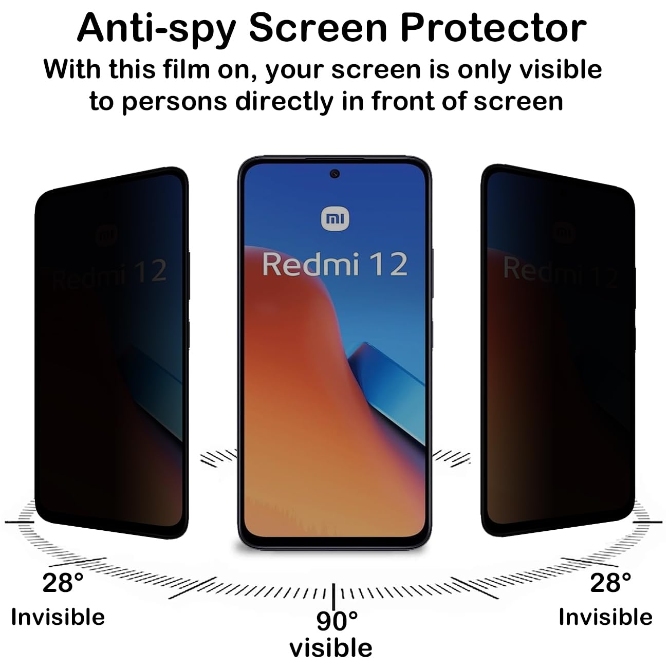 Anti Spy Screen Protector For  - Anti Spy Privacy Glass Case recension och pris