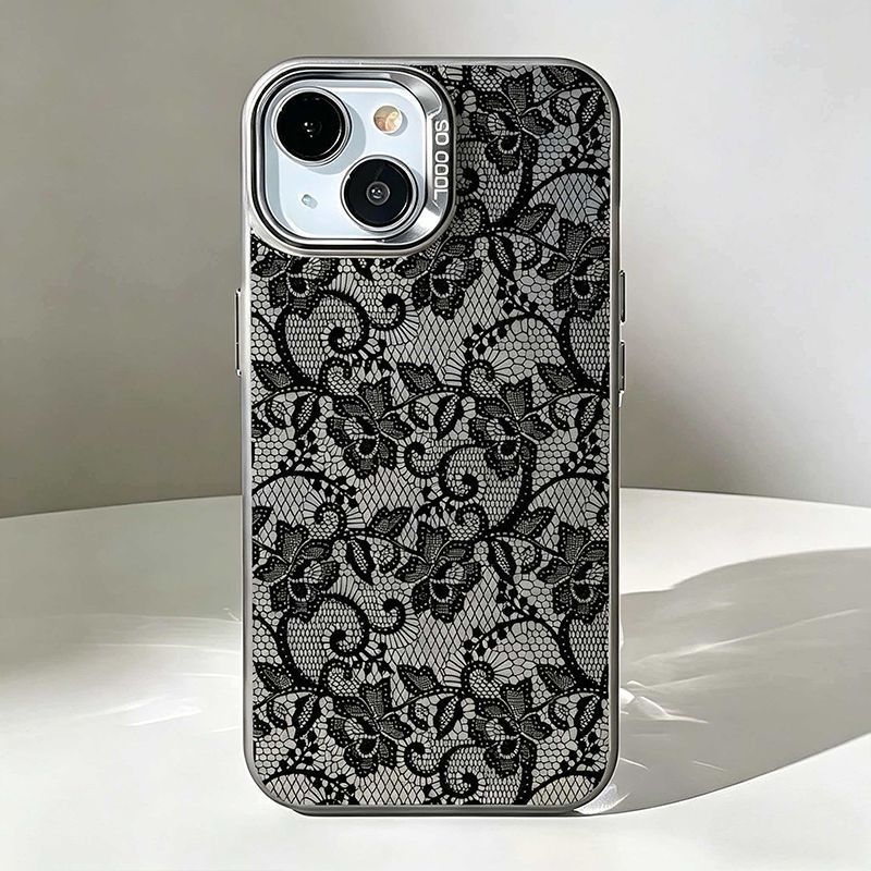Vintage Black Lace Floral Rose - Vintage Floral Pattern Soft Case recension och pris