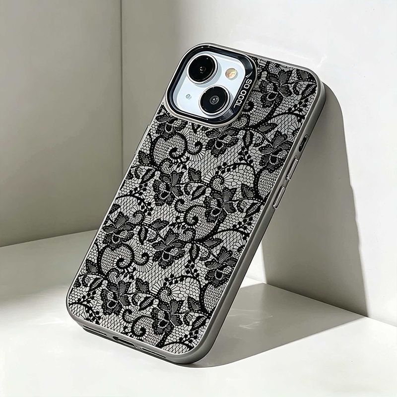 Vintage Black Lace Floral Rose - Vintage Floral Pattern Soft Case recension och pris