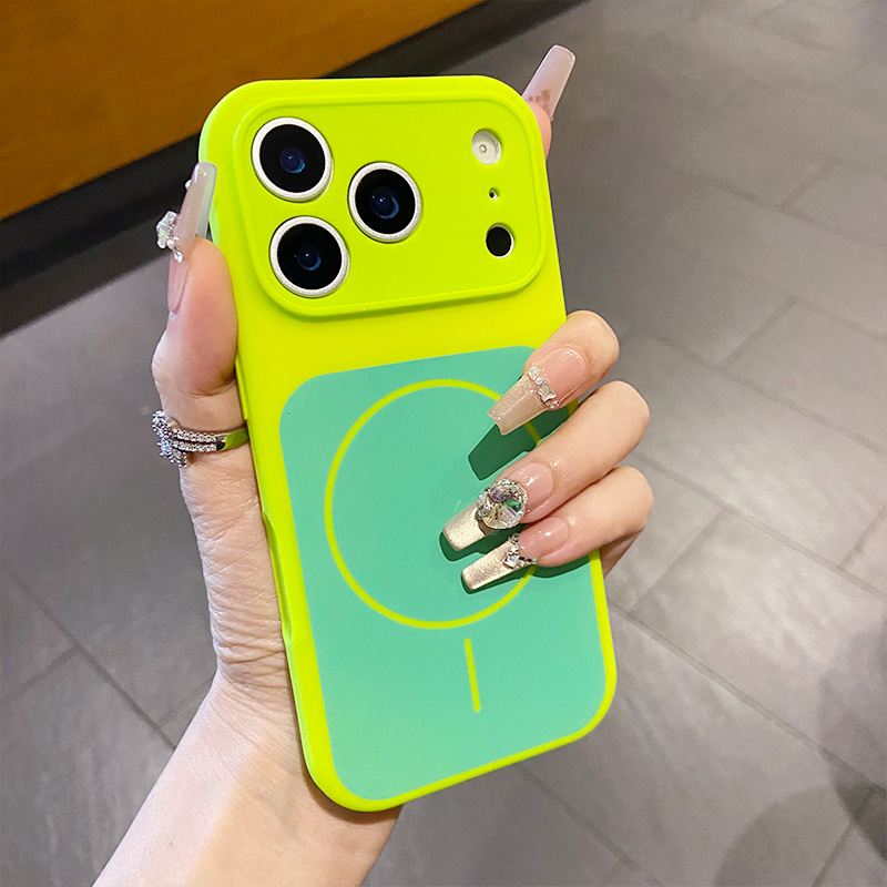 Color Blocking Liquid Silicone - Liquid Silicone Magnetic Phone Case recension och pris