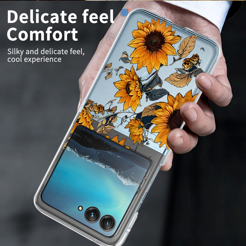 Sunflowers Pattern Clear Phone - Clear Shockproof Bumper Case recension och pris