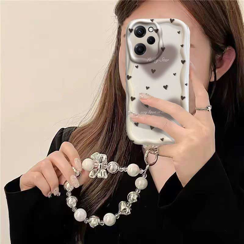Case For RENO 15 15F 14 PRO 14 - Cute Cartoon Wrist Strap Silicone Case recension och pris