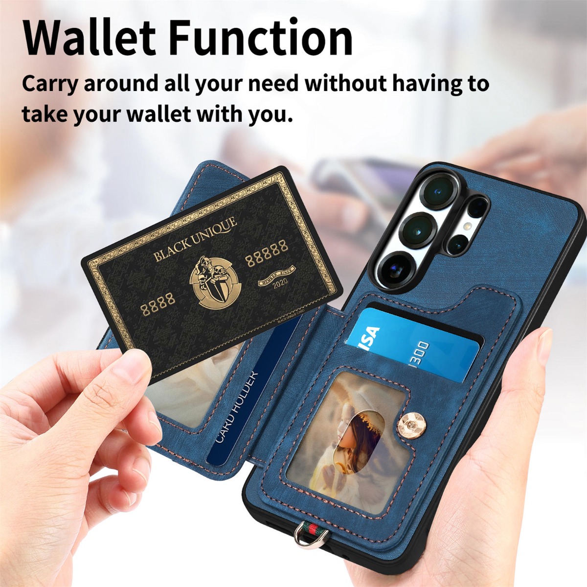 Phone Case for Samsung S26 Ult - Leather Wallet Card Holder Phone Cover recension och pris