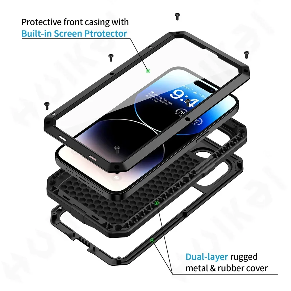 Case For iPhone 16 15 13 12 11 - Heavy Duty 360 Full Body Protective Case recension och pris