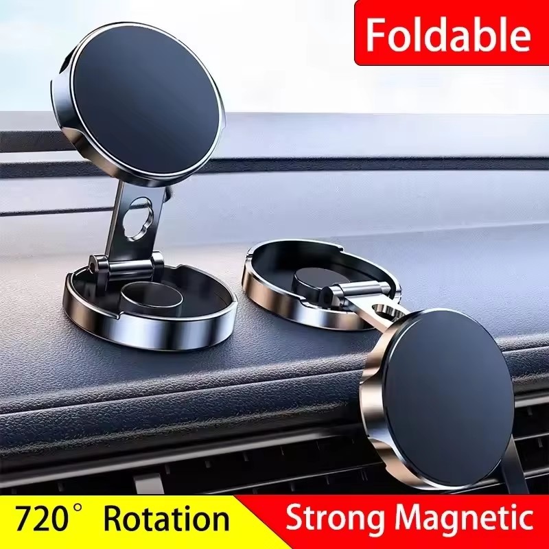 Round Folding Magnetic Car Hol - Phone Stands recension och pris