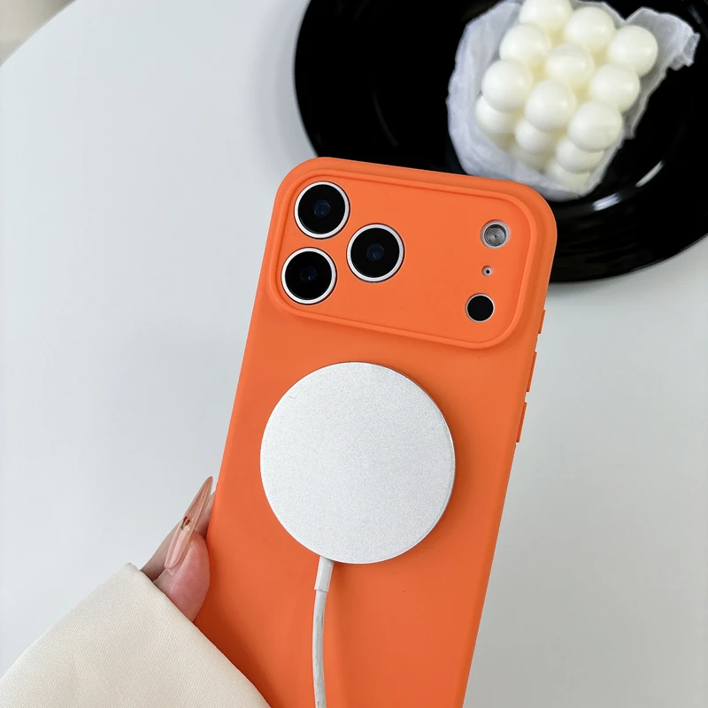 Solid Color Official Liquid Si - Liquid Silicone Magnetic Phone Case recension och pris