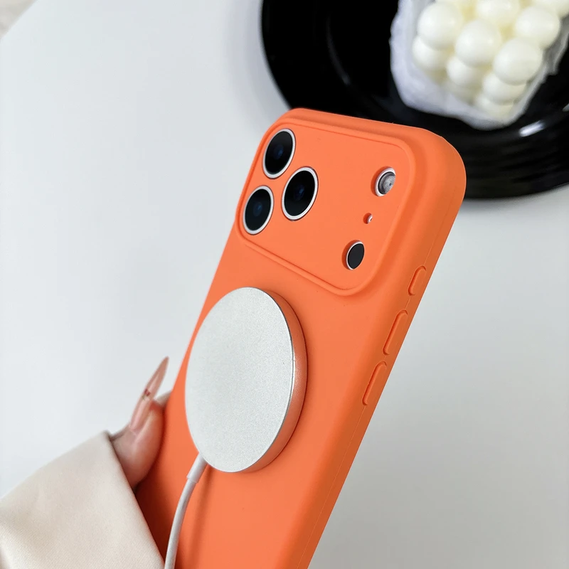 Solid Color Official Liquid Si - Liquid Silicone Magnetic Phone Case recension och pris