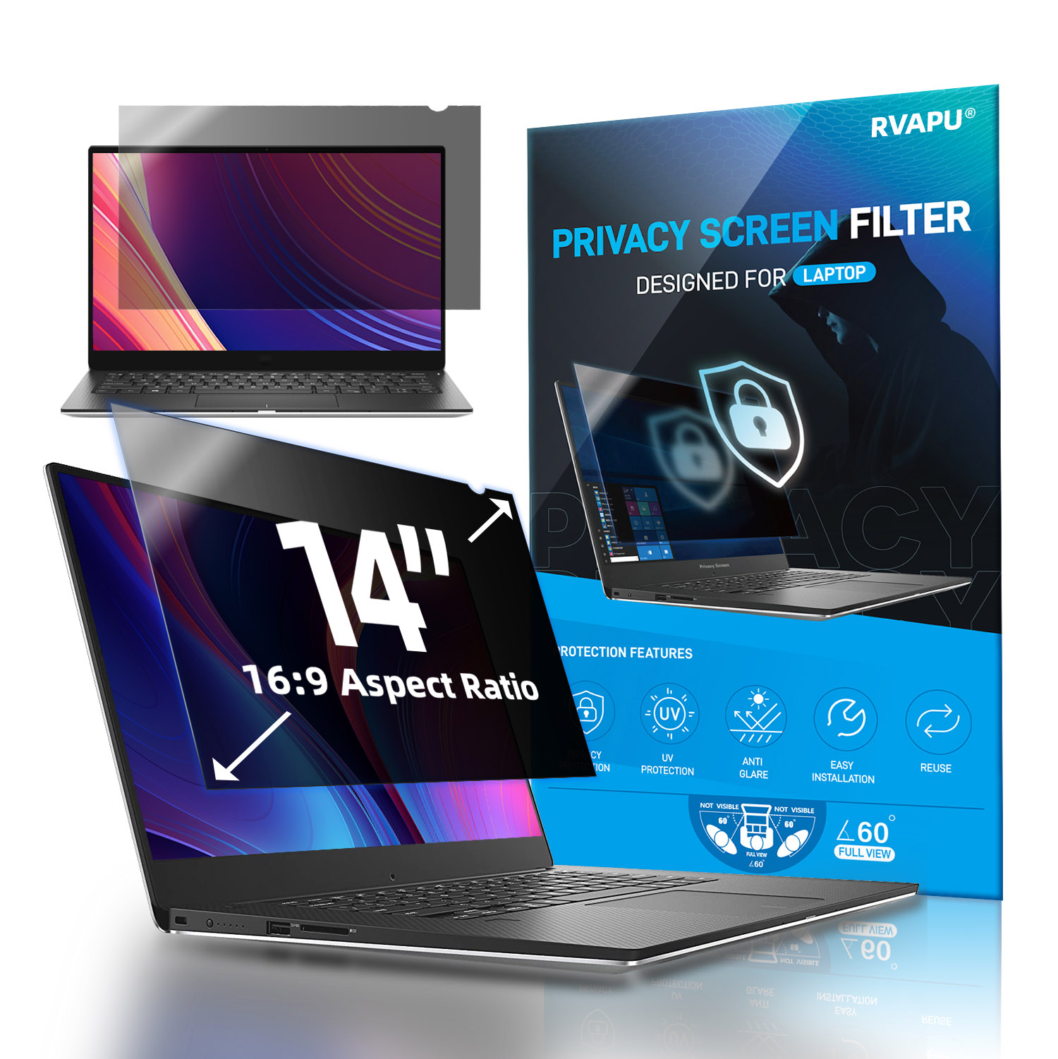For Laptop 14 inch Privacy Ant - Matte Anti Glare Screen Protector recension och pris