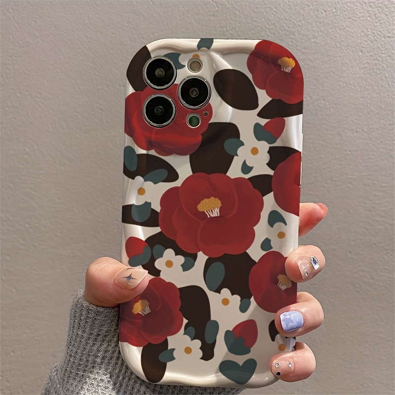 Vintage Red Camellia Flower Ri - Vintage Floral Pattern Soft Case recension och pris